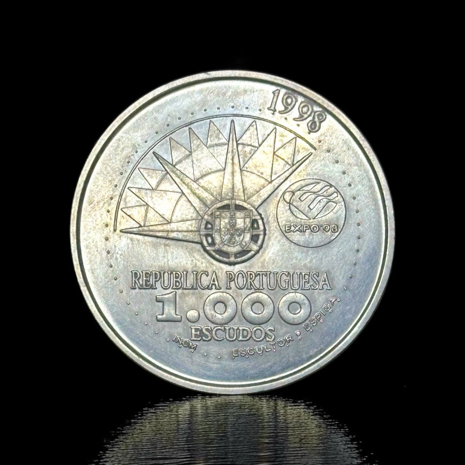 Portugal Silver Coin 1000 Escudos 1998 Expo 98 Oceans